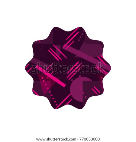 color star with figures geometric style background