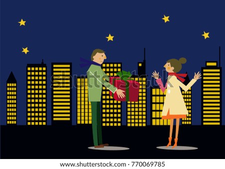 Anniversary clip art.Gift.lover.special.Valentine's day.
Christmas.birthday.Night view.City Background.
