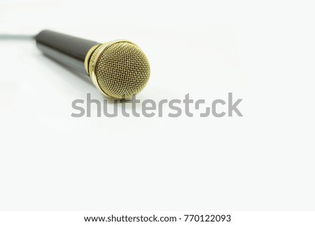 Microphone on isolated white.