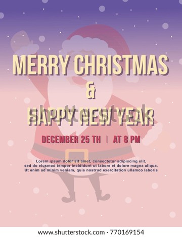 Happy Merry Christmas poster style