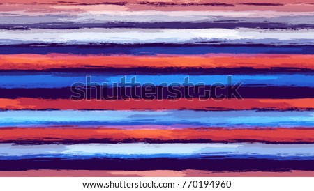 Watercolor Stripes in Grunge Style. Grunge Fashion Texture. Linen, Fabric Background. Holiday Seamless Striped Seamless Pattern.