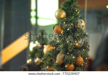 Christmas Tree Decoration With devices. Help create an atmosphere of celebration. To be more interesting.