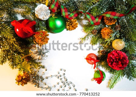 Christmas decoration on white background./ Christmas decoration