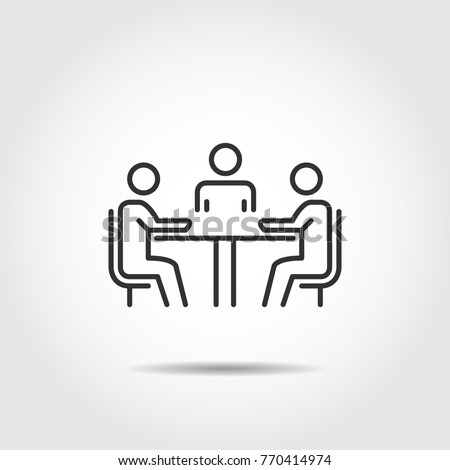 meeting icon vector illustration Royalty-Free Stock Photo #770414974