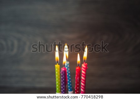 Candles for birthday