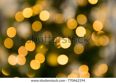 Gold abstract blurred bokeh light ,Blur Christmas celebrations decorations background ,christmas theme.