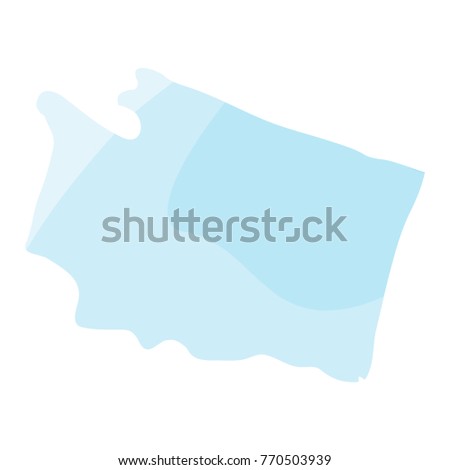 Political map of the State of Washington, Vector illustration