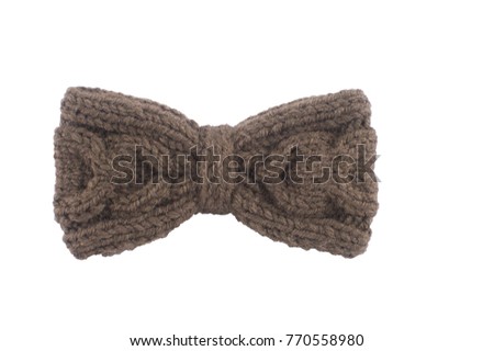 knitted butterfly for a man's suit for a new year or other holiday