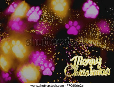 merry Christmas on bokeh background 