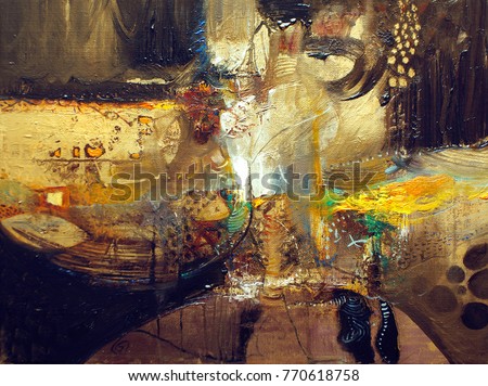 Fine Art painting -background Royalty-Free Stock Photo #770618758