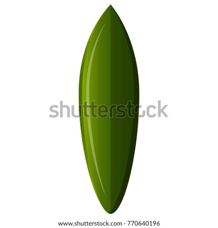 Surfboard isolated on white background, Vector illustration