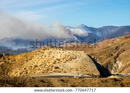 Canyon on Fire in California
