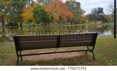 Park Bench at Pond