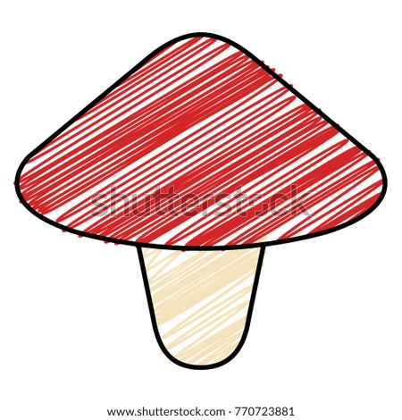 cute fungus isolated icon