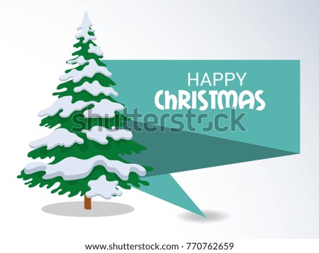 Vector illustration of a Banner for Merry Christmas.