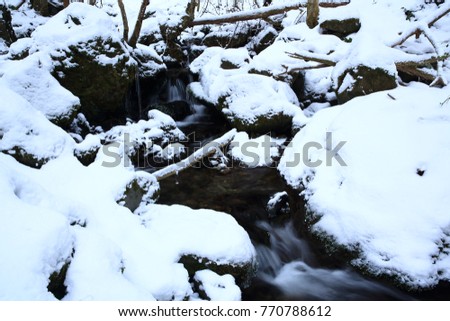 Waterfall in winter clothes