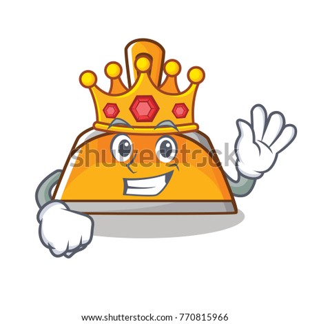 King dustpan character cartoon style