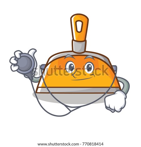 Doctor dustpan character cartoon style