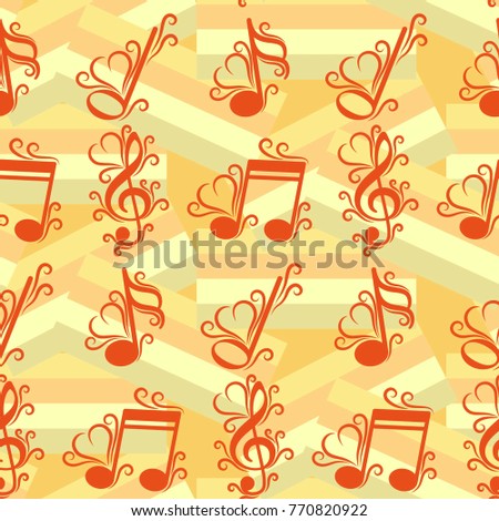 Pattern notes. Background music. Vector illustration.