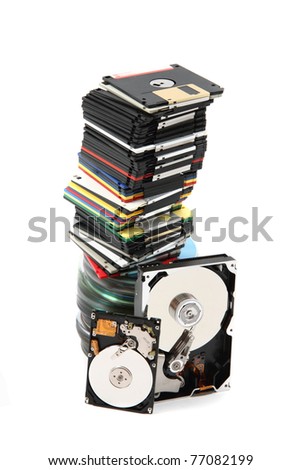 data background (floppy disks, harddrive,cd-rom, dvd-rom, dvd)