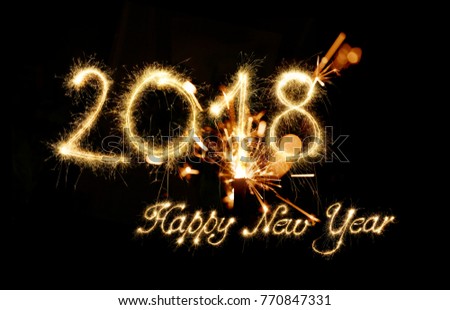Sparkler Happy New Year 2018