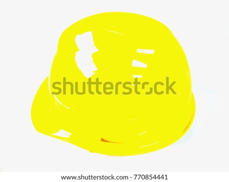 Yellow Helmet for safety your head use in construction work 
