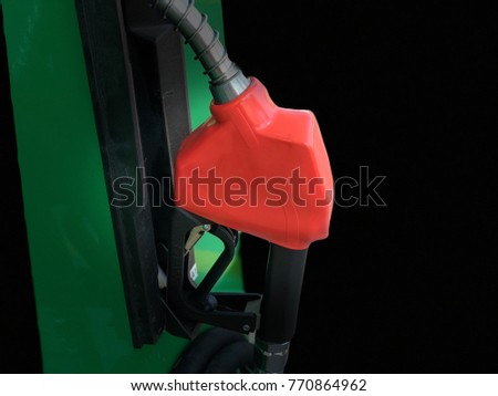 Oil filler with a black background.