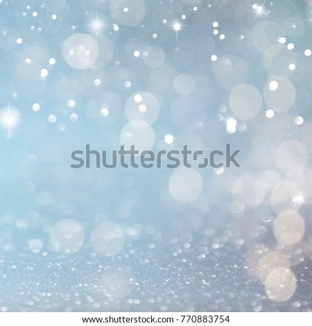 Christmas light background.  Holiday glowing backdrop. Defocused Background With Blinking Stars. Blurred Bokeh.