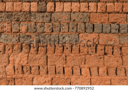 Earth brick wall for background.