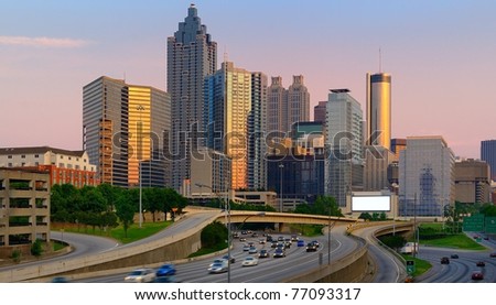 Atlanta, Georgia Skyline.