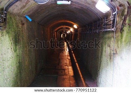 dark mine tunnel as nice industrial background