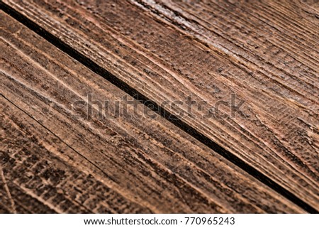 Brown on the veranda floorboards close up as background