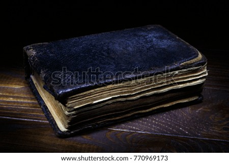Old Bible on a wooden table