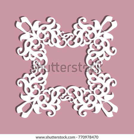 square frame for photos or pictures, holiday template, gift template, invitation, card, background for text. vector