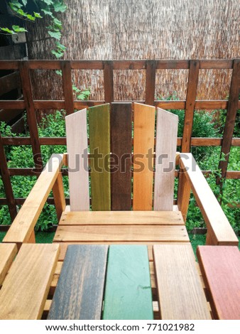 Colorful yard furniture