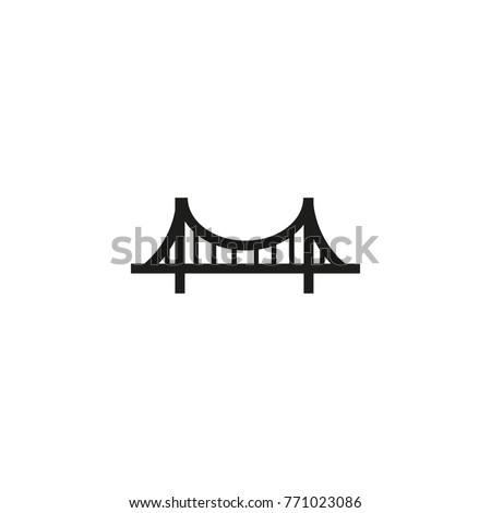 bridge icon vector Royalty-Free Stock Photo #771023086