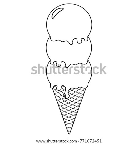 Delicious outline icecream