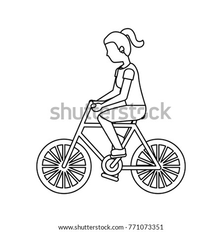 person riding bike icon image 