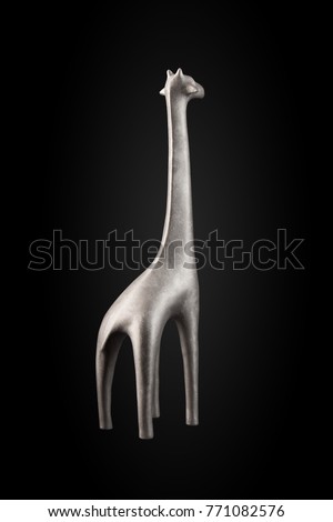 Decorative element gypsum figurine giraffe