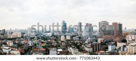The panorama picture of the city.