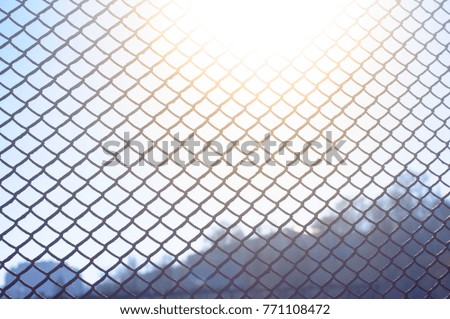 iron mesh with flare background