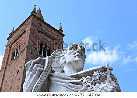 Italy, Tuscany: Portrait of saint Bernardo Tolomei of the Monte Oliveto Abbey.