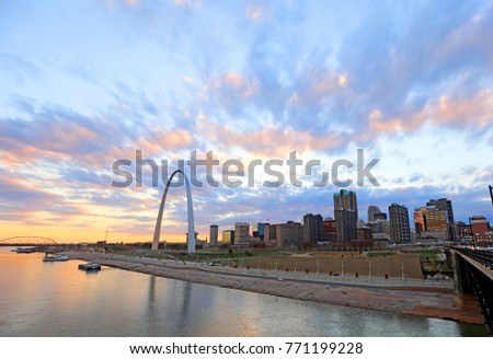 St. Louis, Missouri from Eads Bridge.