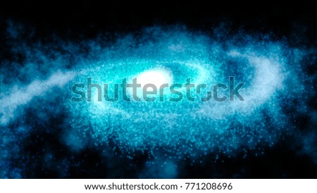 The universe and Nebula, blue background