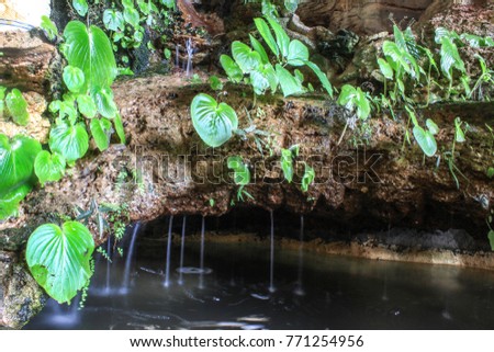 Waterfall in the cave