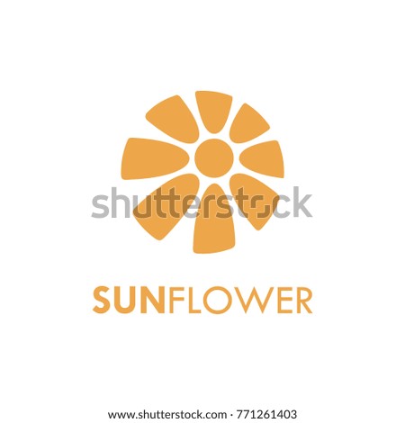 Simple and modern sun logo design 