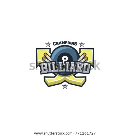 Billiard logo sport vector