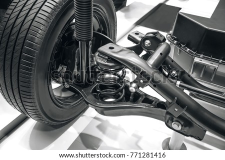 suspension system of the car Royalty-Free Stock Photo #771281416