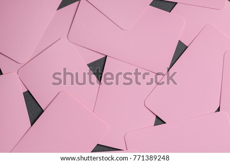 The colorful background from paper pink flashcards.