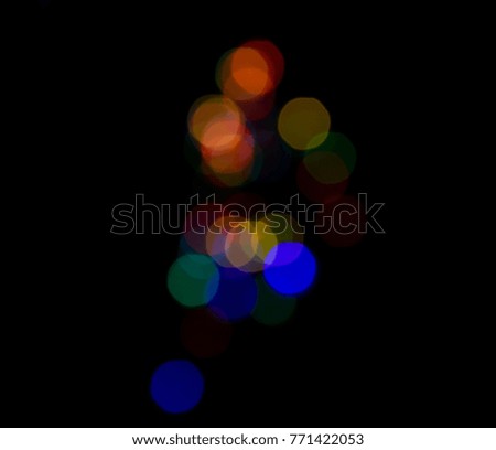 Christmas Bokeh On Dark Background. Selective Focus. Image For Templates, Placards, Banners, Presentations, Reports, Card And Wallpaper. etc.